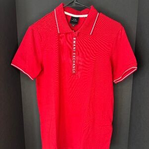 Armani Exchange Red Polo XS